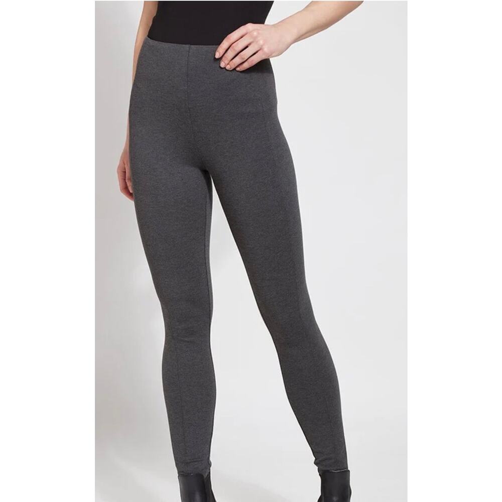 Lysse Laura Leggings Charcoal Ponte Knit High Waist Size S 28” Inseam